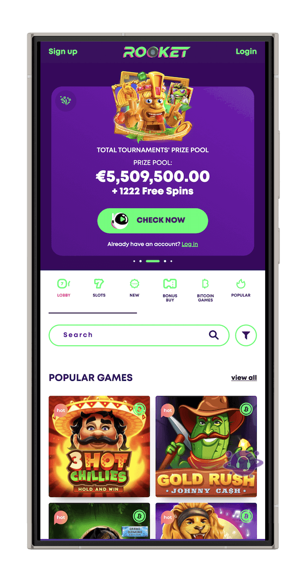 casino rocket app screenshot